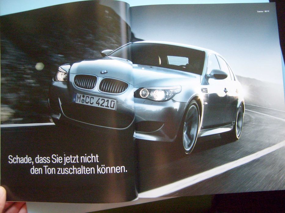 BMW M5 E60 Limousine / M5 E61 Touring 2008 prospekt 58 str., stan BDB