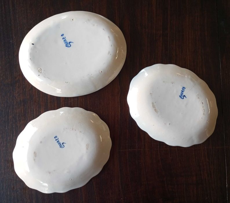 Pratinhos em cerâmica da Fábrica do Cavaco