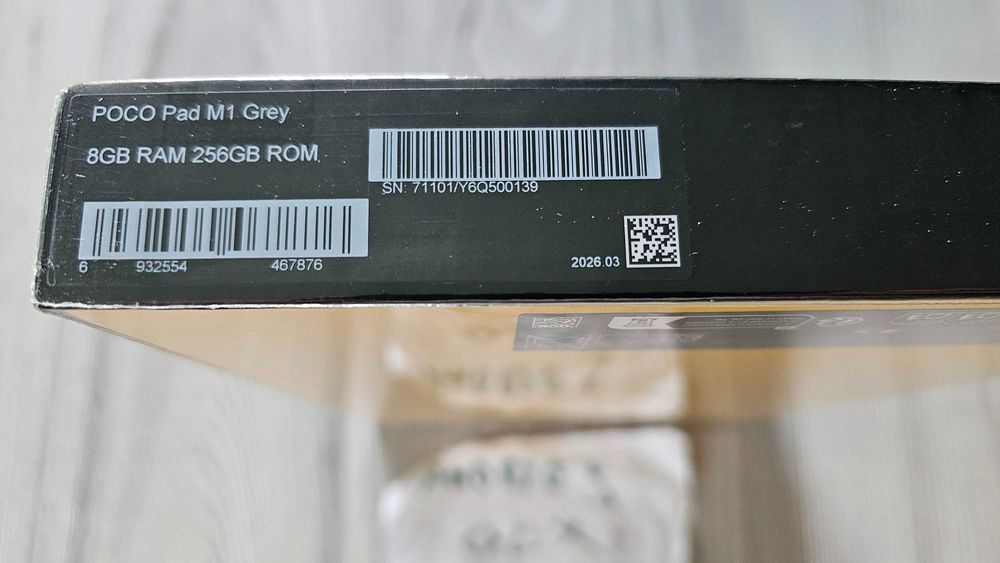 POCO Pad M1 8GB+256GB Oryginalny Nowy Zafoliowany - Szary