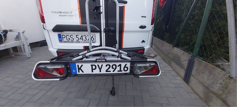 Bagaznik rowerowy na hak Eufab Jake 60kg uchylny zabezp