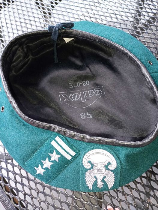 beret wojskowy zielony 58