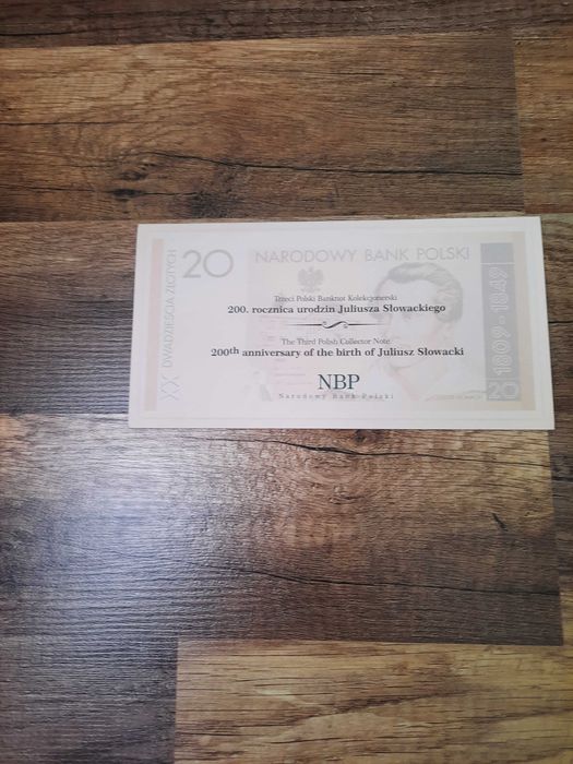 20zł Juliusz Słowacki  Banknot Kolekcionerski