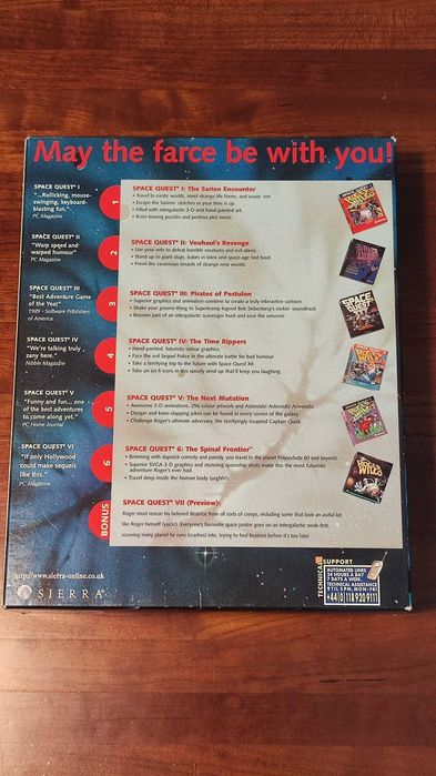 *Novo preço* Jogo PC Space Quest Collection Series 6 Full Games Big Bo