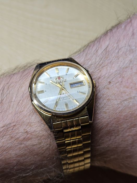 Orient Crystal AAA pozłacany PRL Vintage