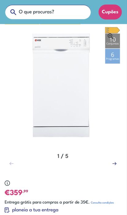 Máquina Lavar Louça VOX LC10Y15CE