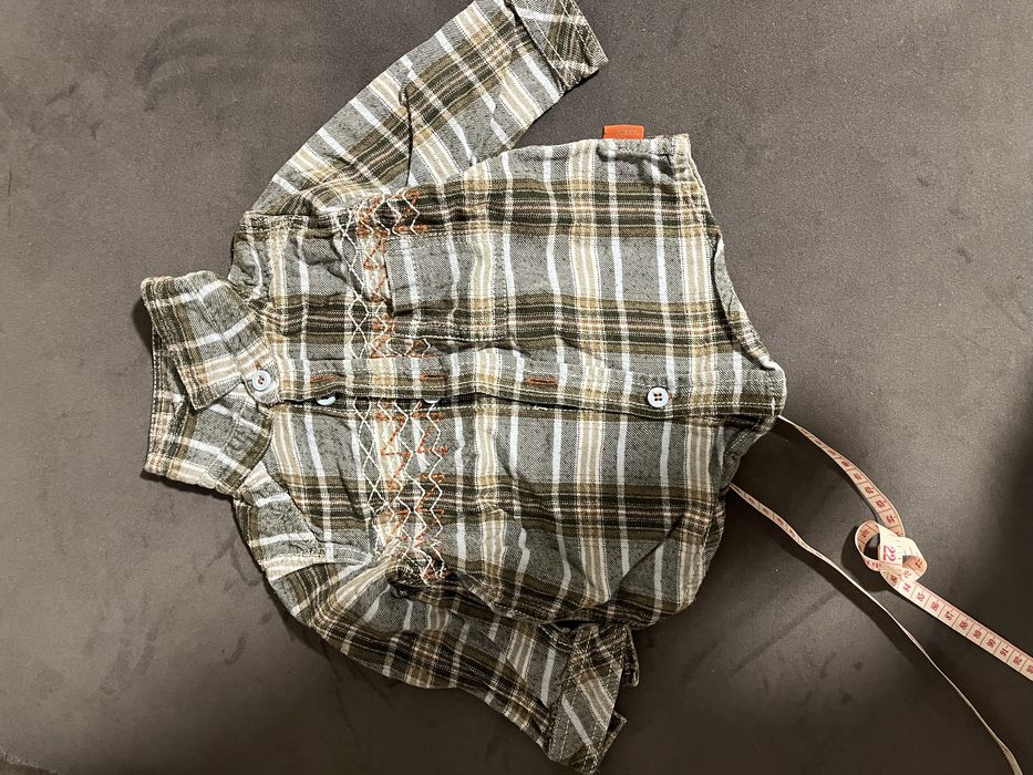 Сорочка для хлопчика зелена 74 розмір