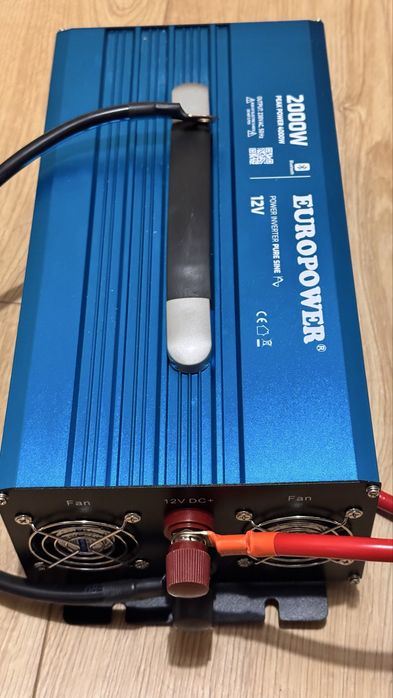 Przetwornica EUROPOWER 2000W 4000W 12V 230V czysty sinus Bluetooth
