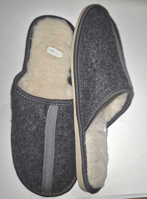 Pantofle męskie chłopięce wygodne ocieplane rozmiar 37