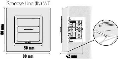Somfy Przełącznik Smoove Uno Wt 5P pięciopozycyjny roletowy