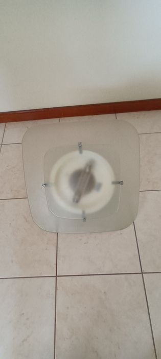Candeeiro quadrado de vidro