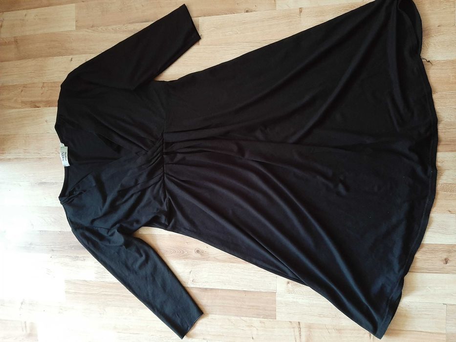 Czarna sukienka ciążowa i do karmienia Happy Mama rozm. L