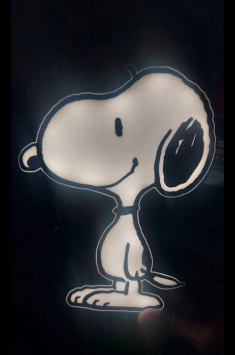 Snoopy e woodstock lightbox com ficha usb