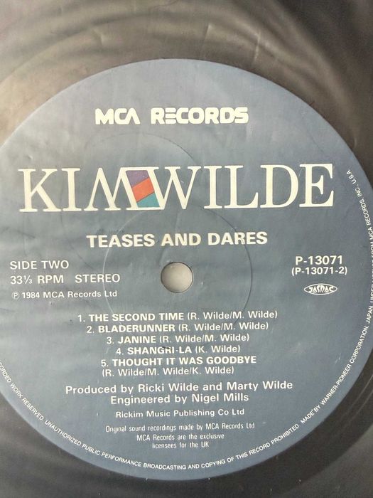 Kim Wilde – Teases & Dares | P‑13071 (Japan, record VG+)