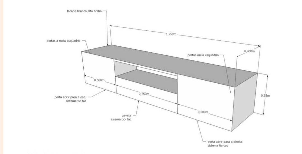 Móvel TV branco _ interdesign
