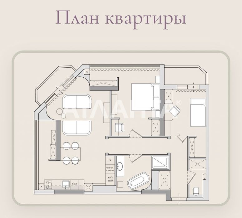 Премиум класса квартира в Аркадии на ул. Генуэзской