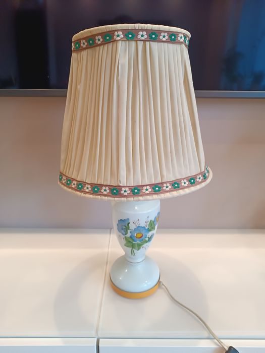 Lampa stołowa szklana Prl retro vintage