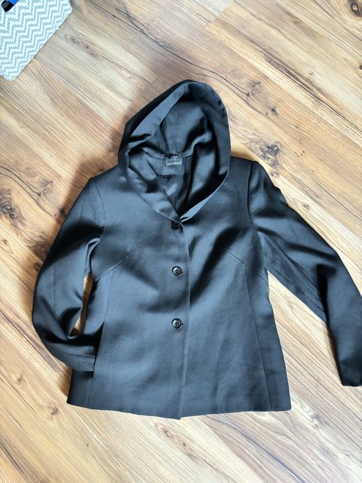 Żakiet z kapturem,marynarka,czarny żakiet