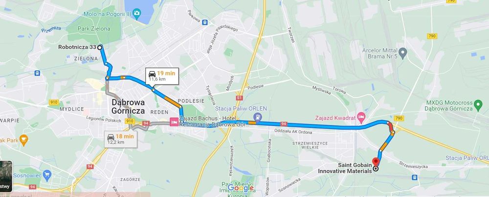 komfortowe noclegi, pokoje, apartamenty dla firm  Dabrowa Górnicza