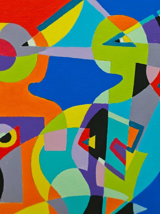 Pintura em ACRÍLICO SOBRE TELA de MONK VINCENZO SANGIORGIO, assinado pelo artista