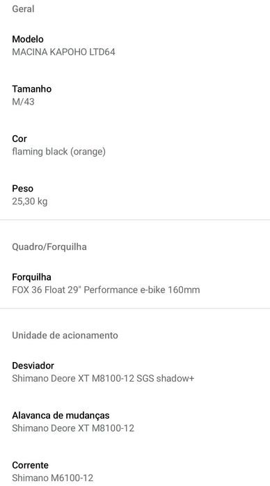 Bicicleta elétrica Ktm Kapoho Ltd64