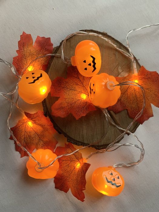 Girlanda LED Halloween/Liść Klonu/Dynia, 10 LED