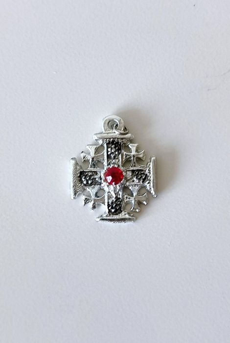 Wisiorek Krzyż Jerozolimski • Gotyk / Goth / Vintage • Jerozolima