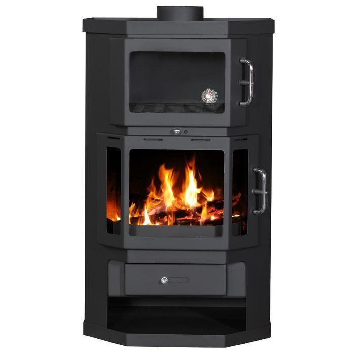 Piec na drewno z piekarnikiem Taro F 9,5 kW do 100m²
