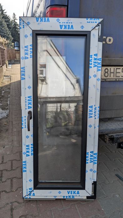 KR HAUS okno 60x140 3 szybowe nowe czarne okna drzwi POZNAŃ