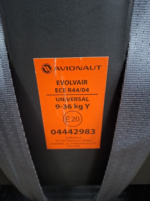 Fotelik samochodowy Avionaut Evolvair 9-36kg