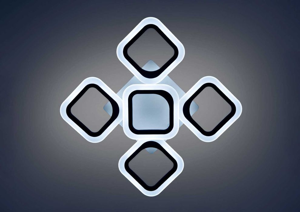 Led060/4+1S 50Вт без підсвіткти люстра смарт світильник з пультом