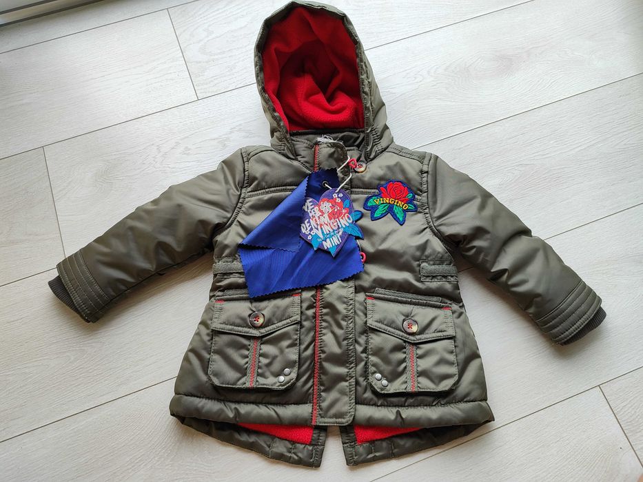 Nowa kurtka jesienno-zimowa dla dziewczynki ocieplana rozm. 80