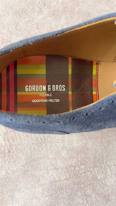Нові Оригінальні Замшеві Броги Gordon&Bros 28см