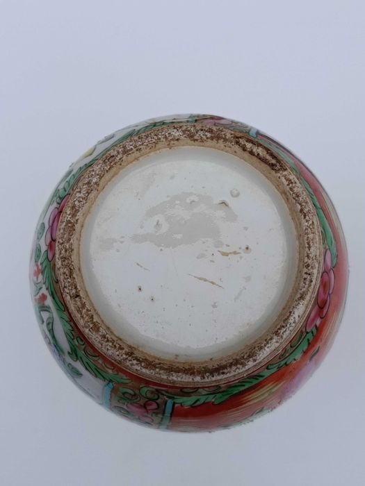 Jarra Porcelana da China Mandarim Séc XIX 21 cm