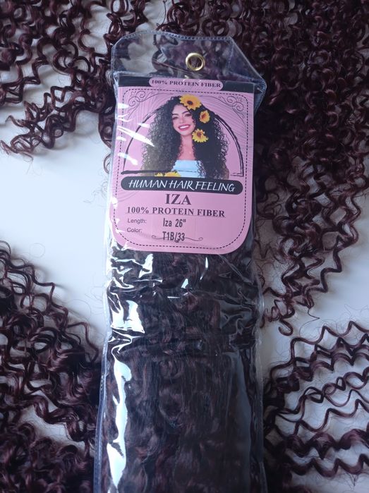 Afroloki -włosy syntetyczne na klipsy x2