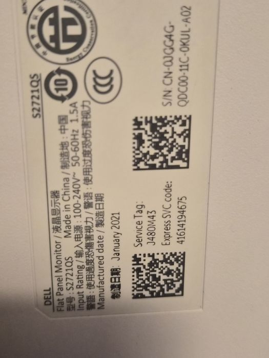 Monitor Dell 27polegadas s2721QS