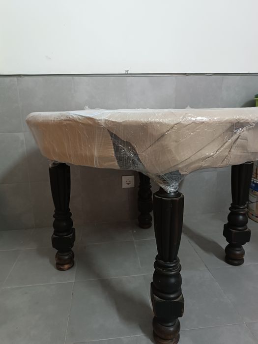 (Promo NATAL) Mesa redonda antiga que abre