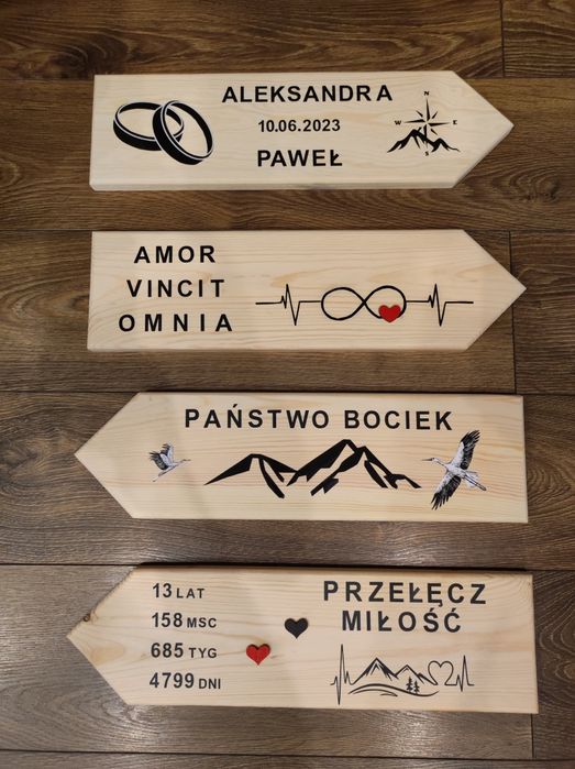 Drogowskaz weselny ślubny