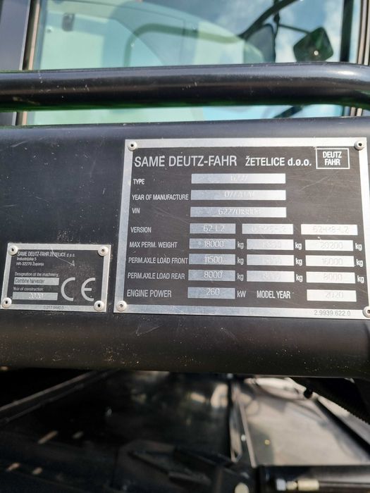 Kombajn Deutz-Fahr C7206 TS 2020r.