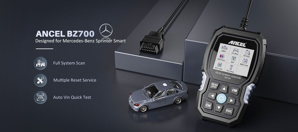 Mini ferramenta de Diagnóstico Auto para Mercedes e SMART Ancel Bz700