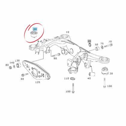 Сайлентблок задней балки спереди Mercedes E-class (W211/S211) 02-09