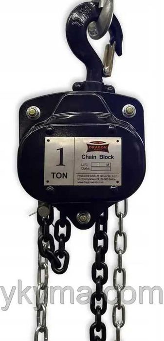 Таль ланцюгова Dragon Winch 1T, висота підйому 3 м