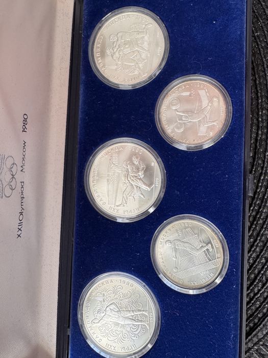 Monety srebrne ruble olimpiada Moskwa 1980