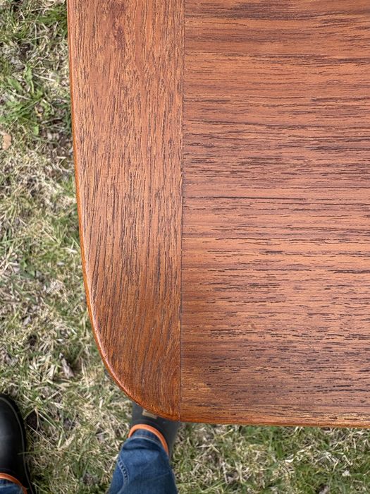 Dwustronne biurko tekowe duńskie mid century, vintage design