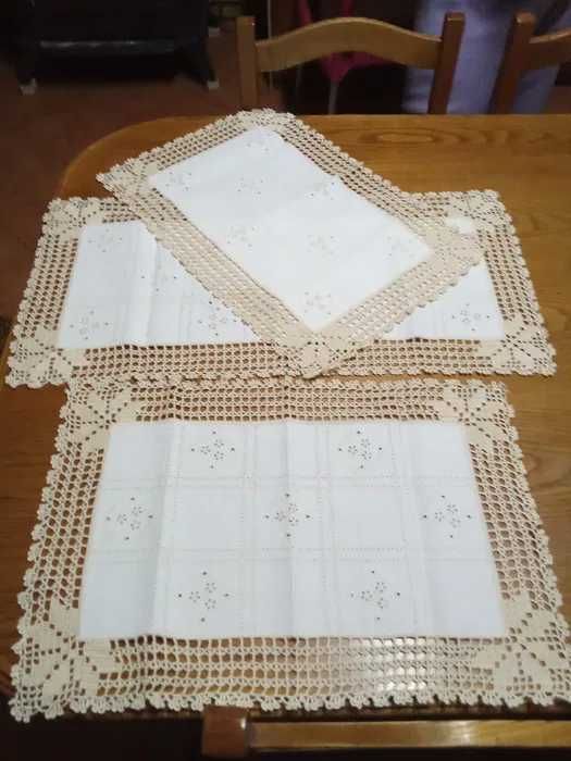 Panos de Renda feitos à mão