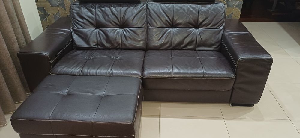 Sofás - Pele Castanho Escuro -