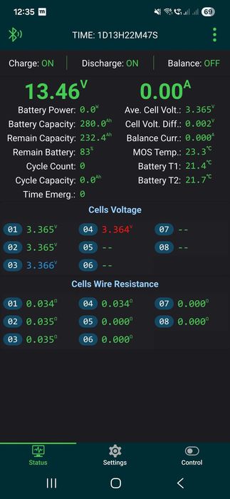 Akumulator do kampera lub budowę 12V / 280Ah / LiFePo4 JK-BMS 200A