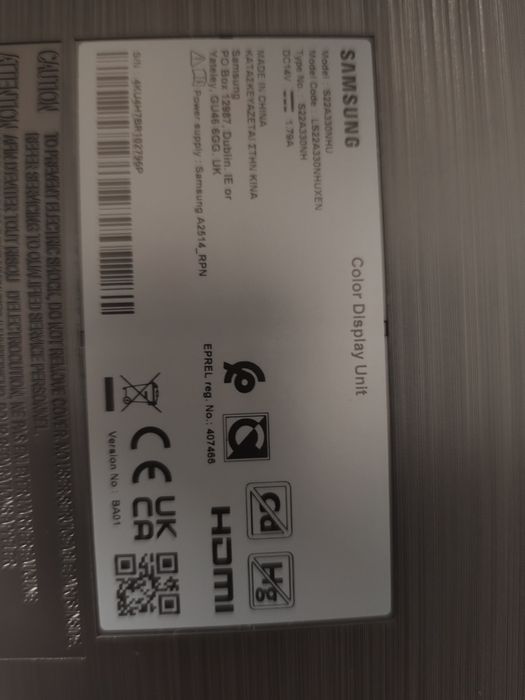 Samsung monitor 22"
