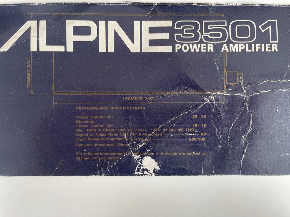 amplificador carro Alpine 3501 antigo