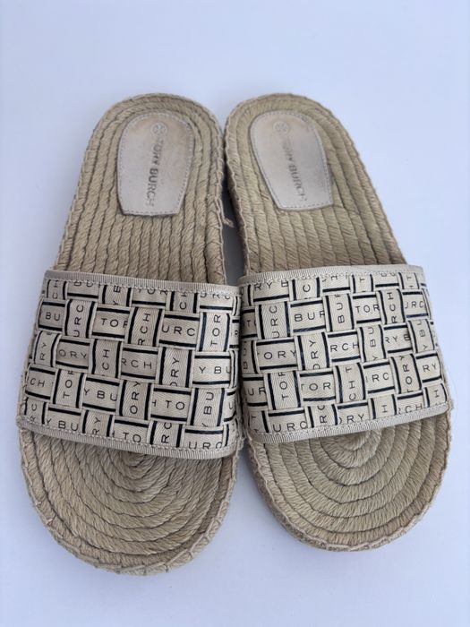 Эспадрильи шлепки tory burch