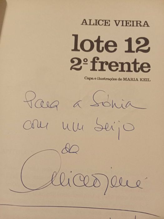 Lote 12, 2.º Frente - Alice Vieira [autografado]